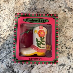 NIB Ban.do Cowboy Boot Ornament